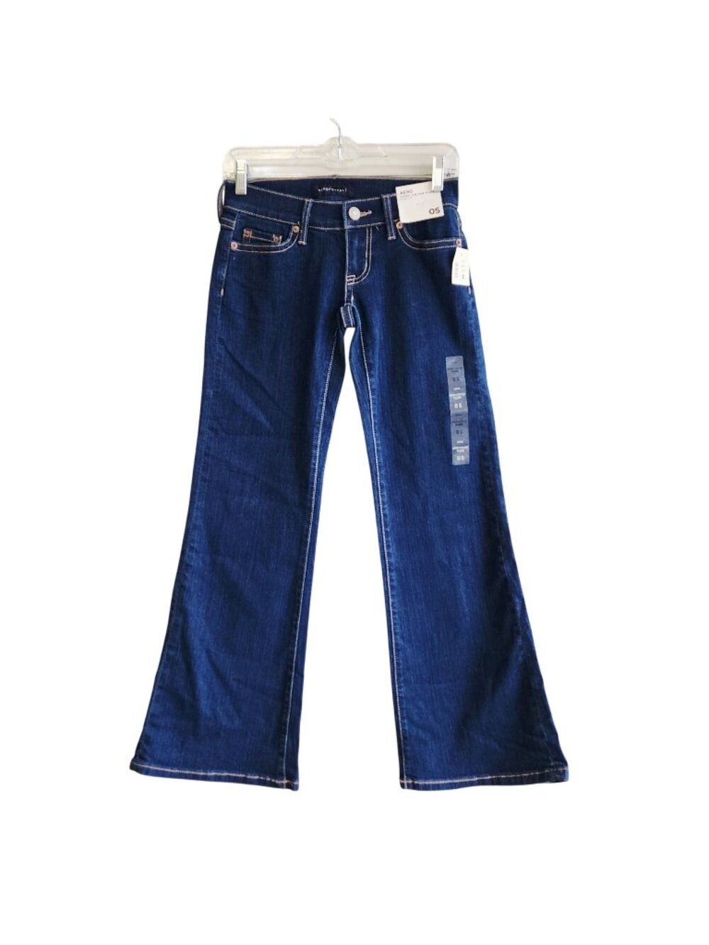 Aero Super Low Rise Flare Stretch Womens Jeans Size O SHORT